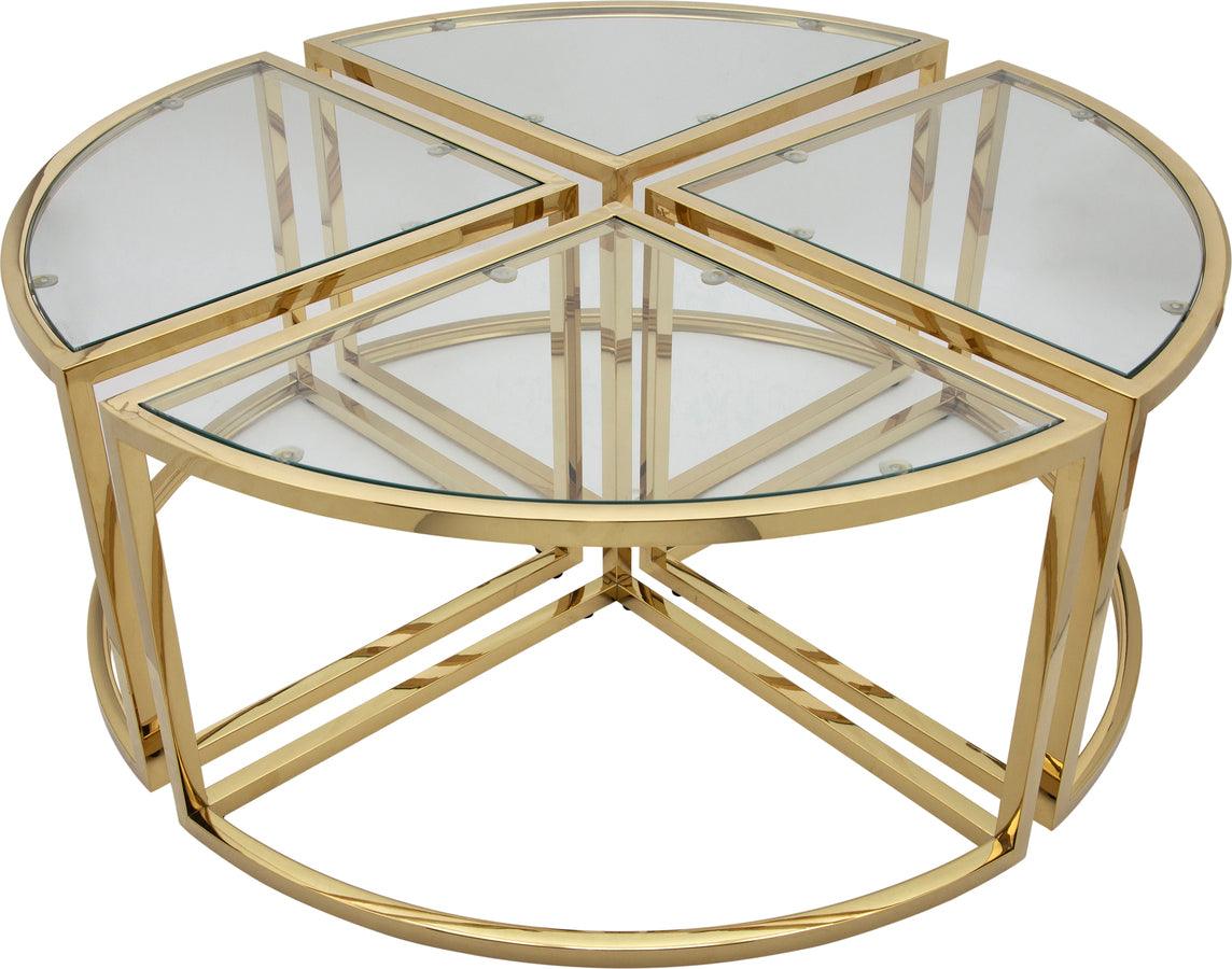 Sagebrook Home Side & End Tables - Metal Pull Out Coffee Table, Gold
