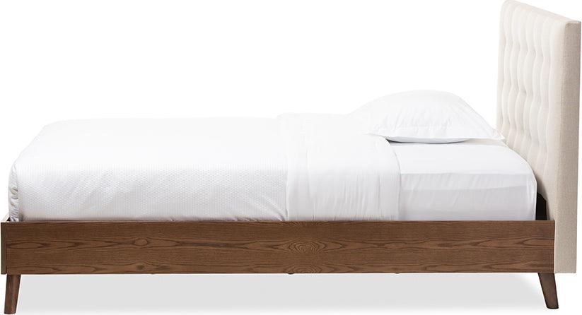 Wholesale Interiors Beds - Alinia Queen Bed Light Beige