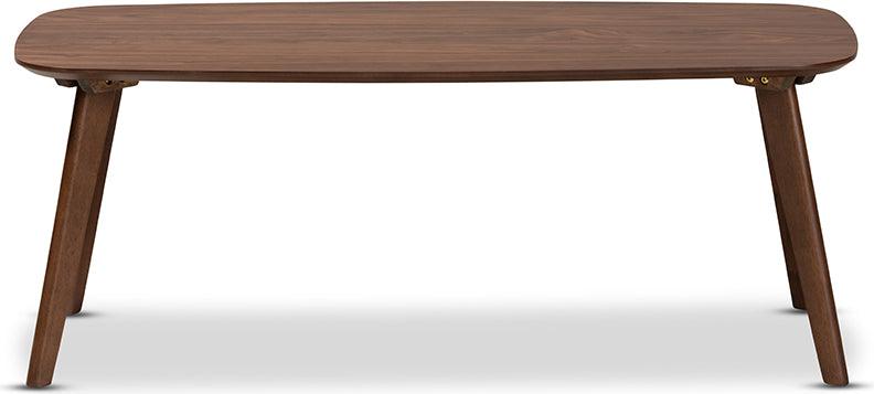 Wholesale Interiors Coffee Tables - Dahlia Mid-Century Modern Walnut Finished Coffee Table