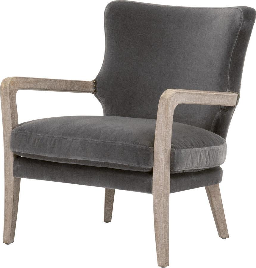 Essentials For Living Accent Chairs - Calvin Club Chair Dark Dove Velvet