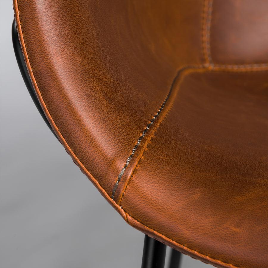 Euro Style Dining Chairs - Zach Armchair Dark Brown & Matte Black- Set of 2