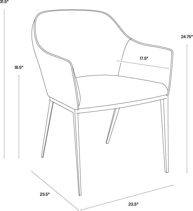 SUNPAN Dining Chairs - Stanis Dining Armchair - White