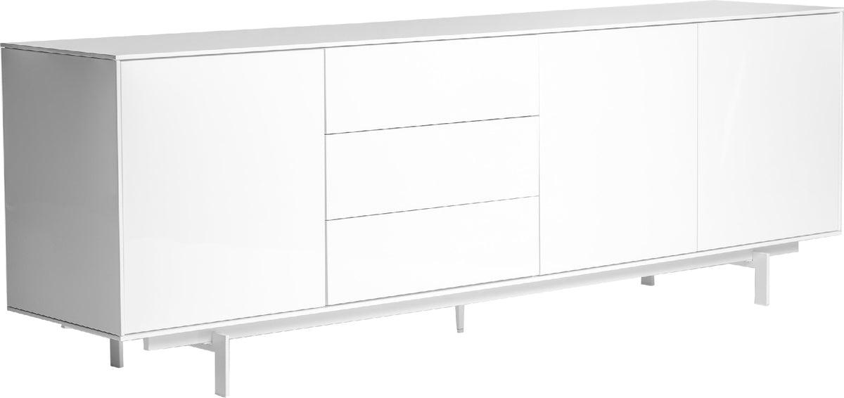Euro Style Buffets & Cabinets - Birmingham 84" Sideboard High Gloss White