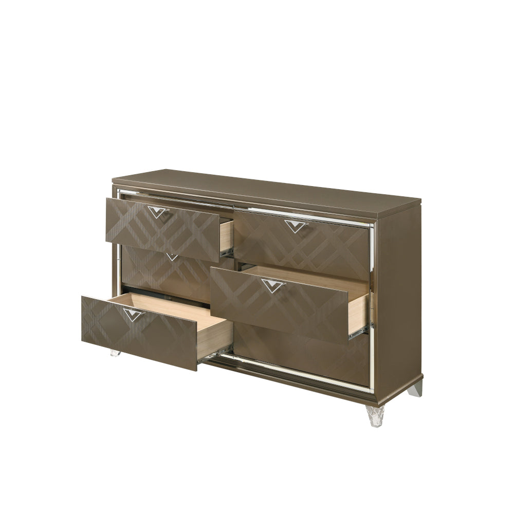 ACME Furniture Dressers - ACME Skylar Dresser, Dark Champagne