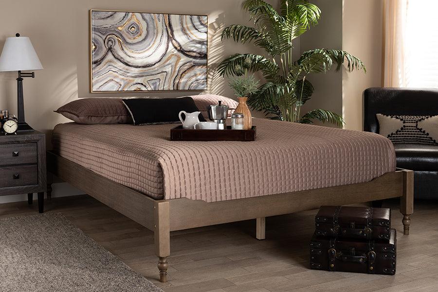 Wholesale Interiors Beds - Laure King Bed Weathered Gray