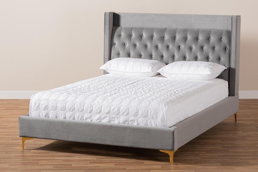 Wholesale Interiors Beds - Valery King Bed Gray