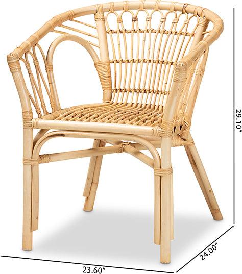 Wholesale Interiors Dining Chairs - Kaka Modern Bohemian Natural Brown Rattan Dining Chair