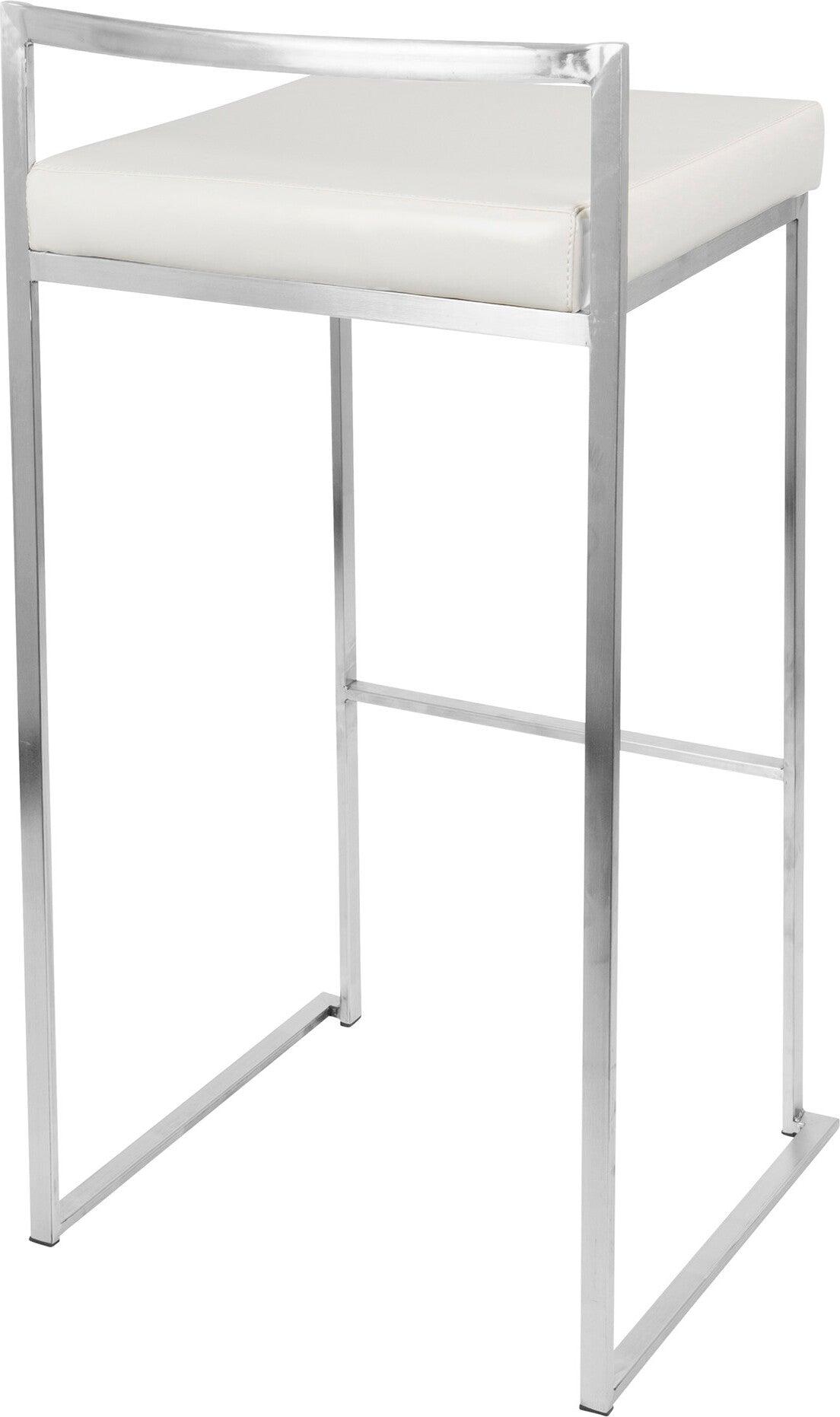 Lumisource Barstools - Fuji Stacker Barstool White (Set of 2)