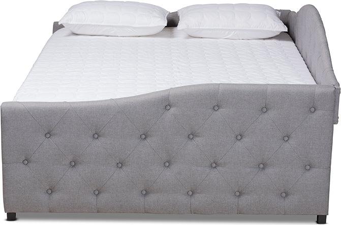 Wholesale Interiors Daybeds - Becker Transitional Grey Fabric Upholstered Queen Size Daybed
