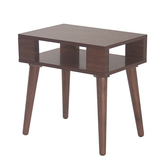 Olliix.com Side & End Tables - Mid Century Wood End table Pecan