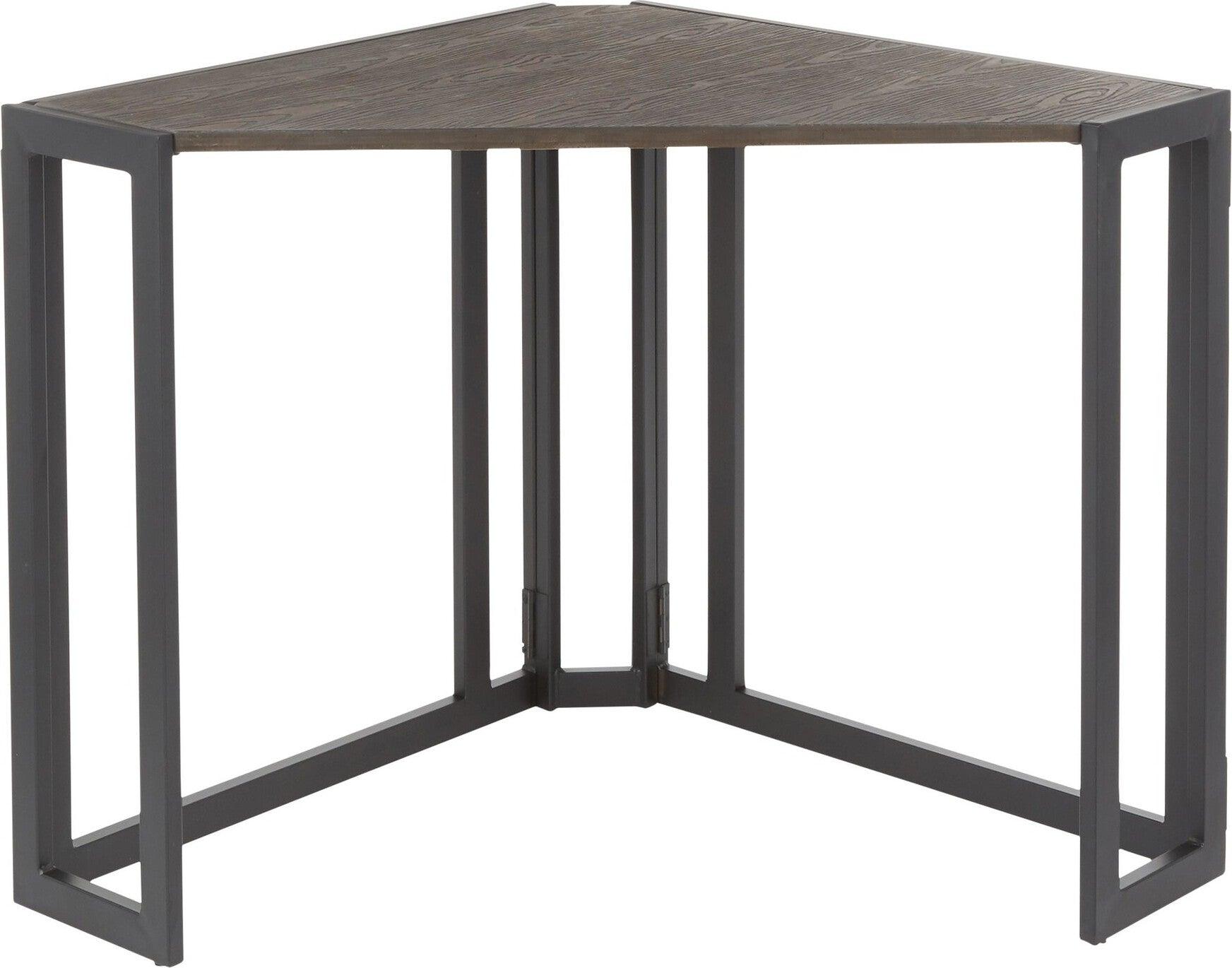 Lumisource Desks - Roman Corner Desk Black & Espresso