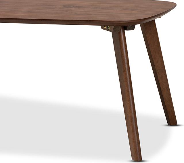 Wholesale Interiors Coffee Tables - Dahlia Mid-Century Modern Walnut Finished Coffee Table
