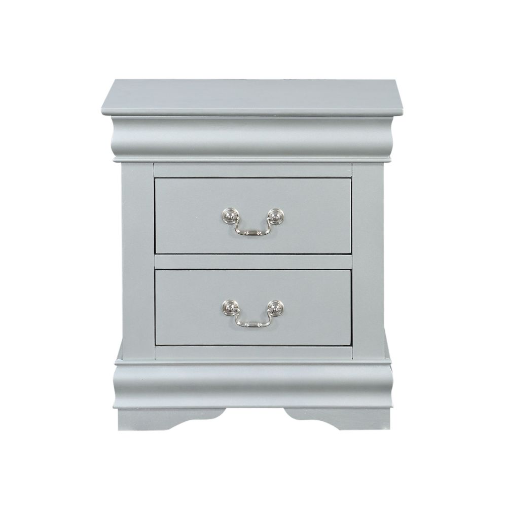 ACME Nightstands & Side Tables - ACME Louis Philippe III Nightstand, Platinum