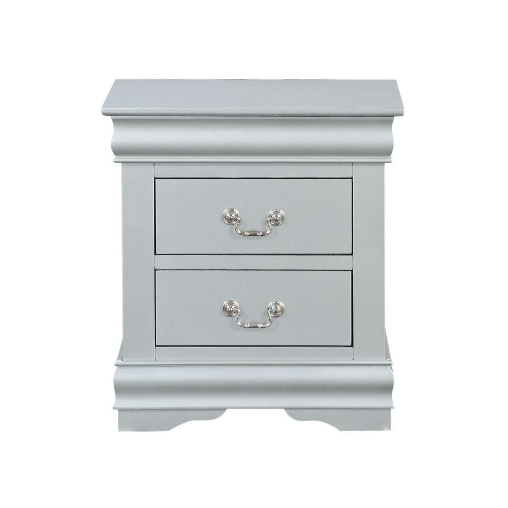 ACME Nightstands & Side Tables - ACME Louis Philippe III Nightstand, Platinum