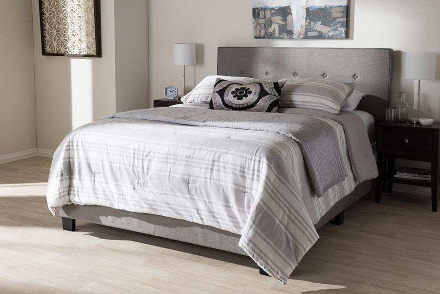 Wholesale Interiors Beds - Hampton Queen Bed Light Gray