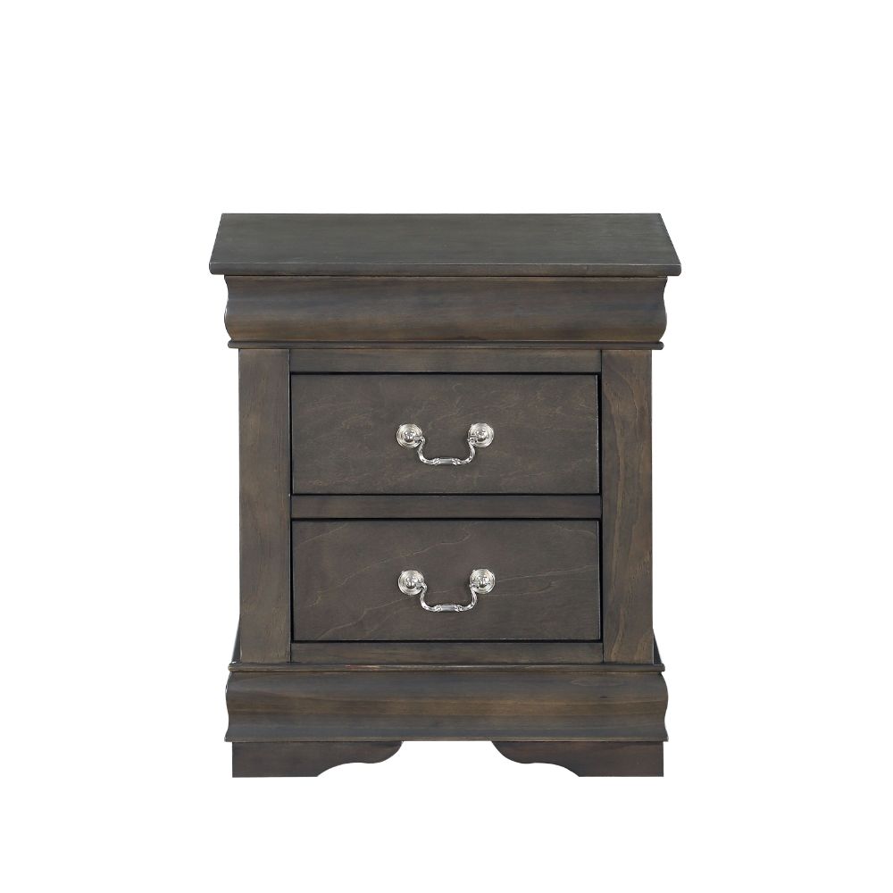 ACME Nightstands & Side Tables - ACME Louis Philippe Nightstand, Dark Gray