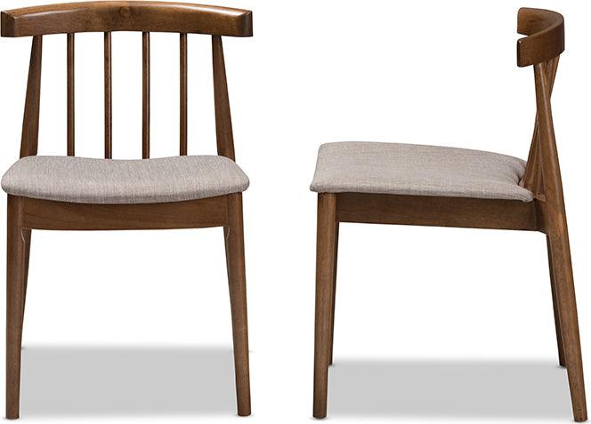 Wholesale Interiors Dining Chairs - Wyatt Mid-Century Modern Walnut Wood Dining Chair (Set of 2)