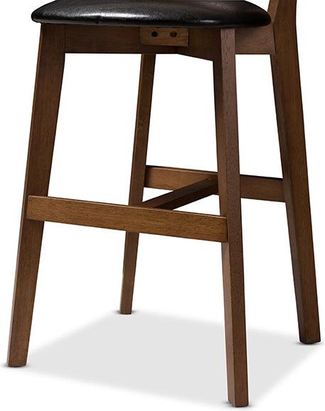 Wholesale Interiors Barstools - Eline Bar Stool Black & Walnut Brown (Set of 2)