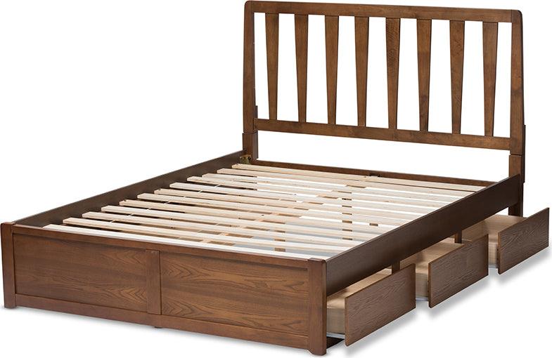 Wholesale Interiors Beds - Raurey King Storage Bed Walnut Brown