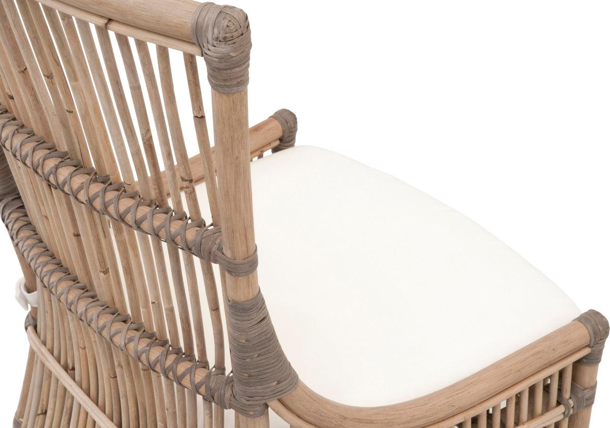 Essentials For Living Dining Chairs - Spindle Dining Chair Matte Gray Rattan & Matte Gray Binding