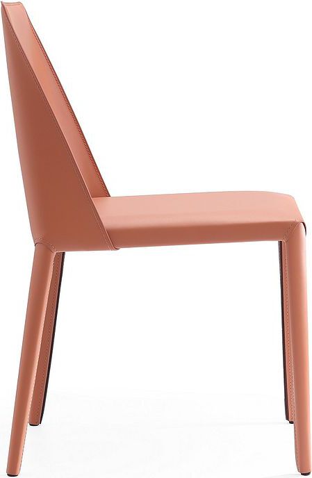 Manhattan Comfort Dining Chairs - Paris Clay Saddle Leather Dining Chair (Set of 2)