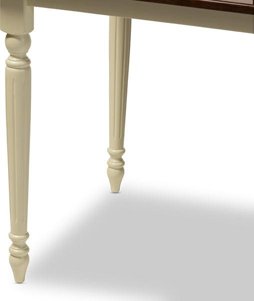 Wholesale Interiors Dining Tables - Napoleon Buttermilk & "Cherry" Brown Finishing Wood Dining Table