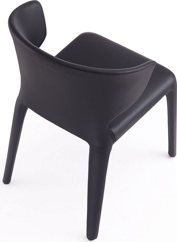 Manhattan Comfort Dining Chairs - Conrad Black Faux Leather Dining Chair (Set of 2)