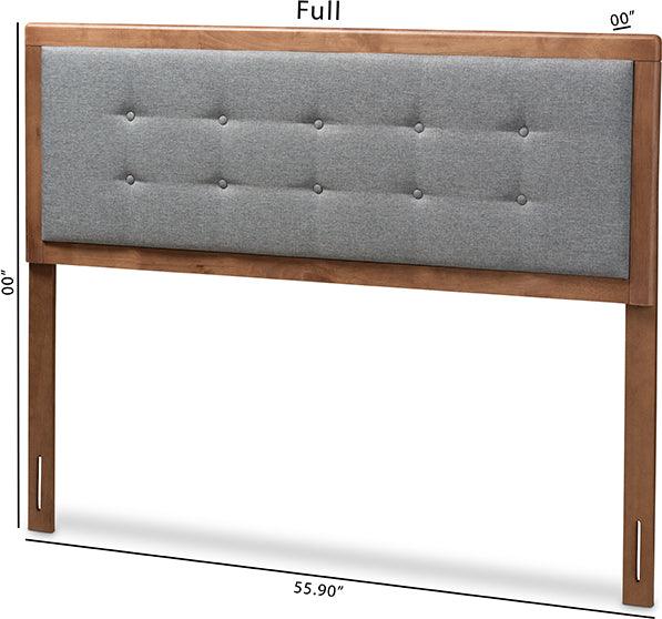 Wholesale Interiors Headboards - Sarine Queen Headboard Dark Gray & Walnut
