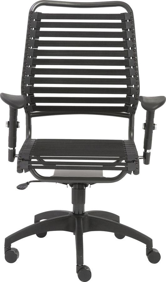 Euro Style Task Chairs - Baba Flat High Back Office Chair Black & Graphite