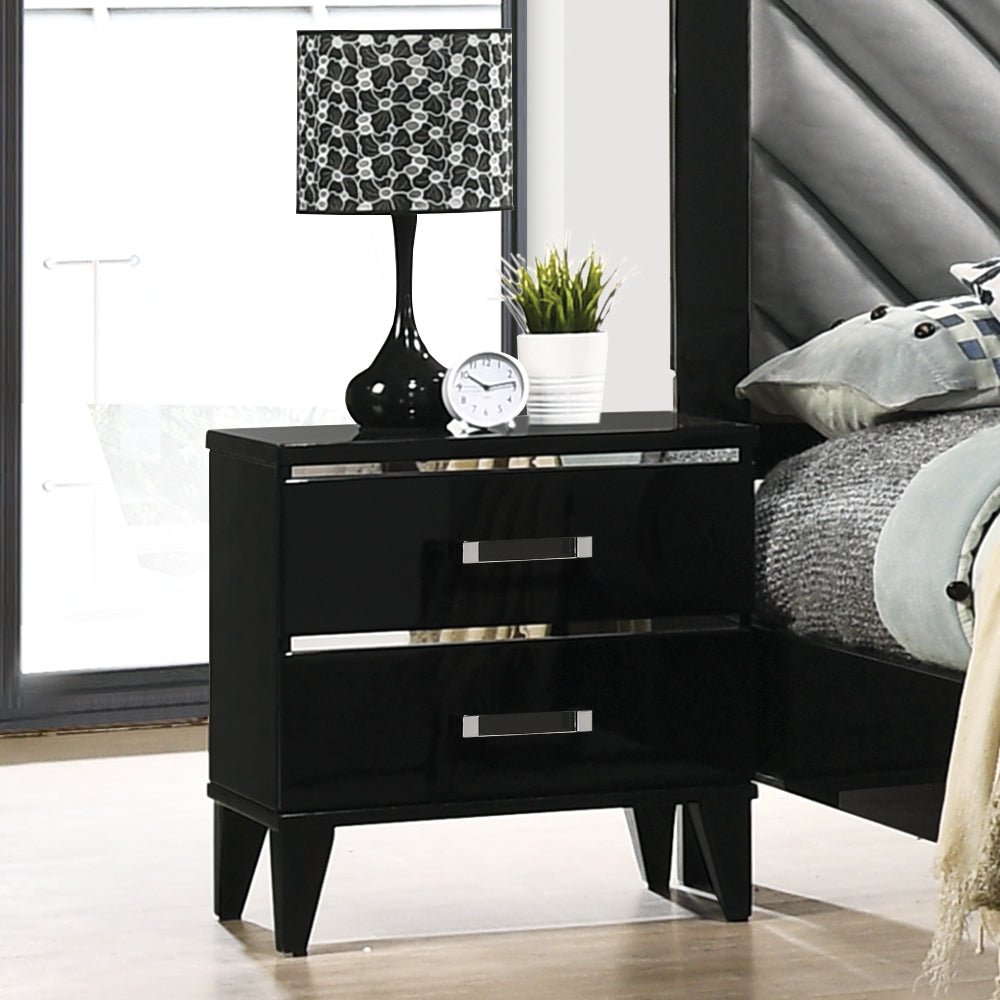Shop ACME Chelsie Nightstand Black Finish Nightstands
