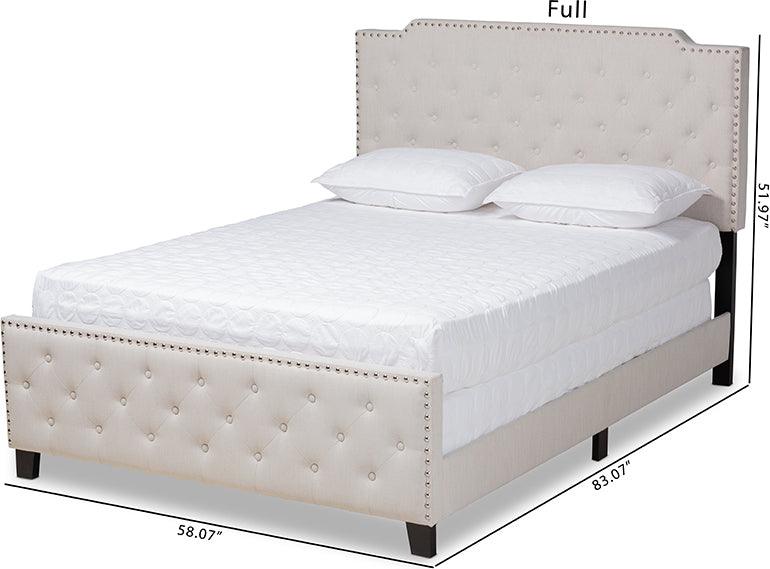 Wholesale Interiors Beds - Marion Full Bed Beige & Black