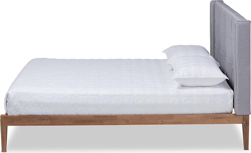 Wholesale Interiors Beds - Edmond King Bed Gray & Ash walnut
