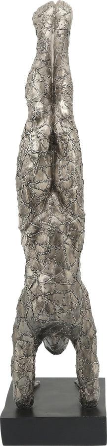 Sagebrook Home Decorative Objects - Resin, 33"H Sirsasana, Gunmetal
