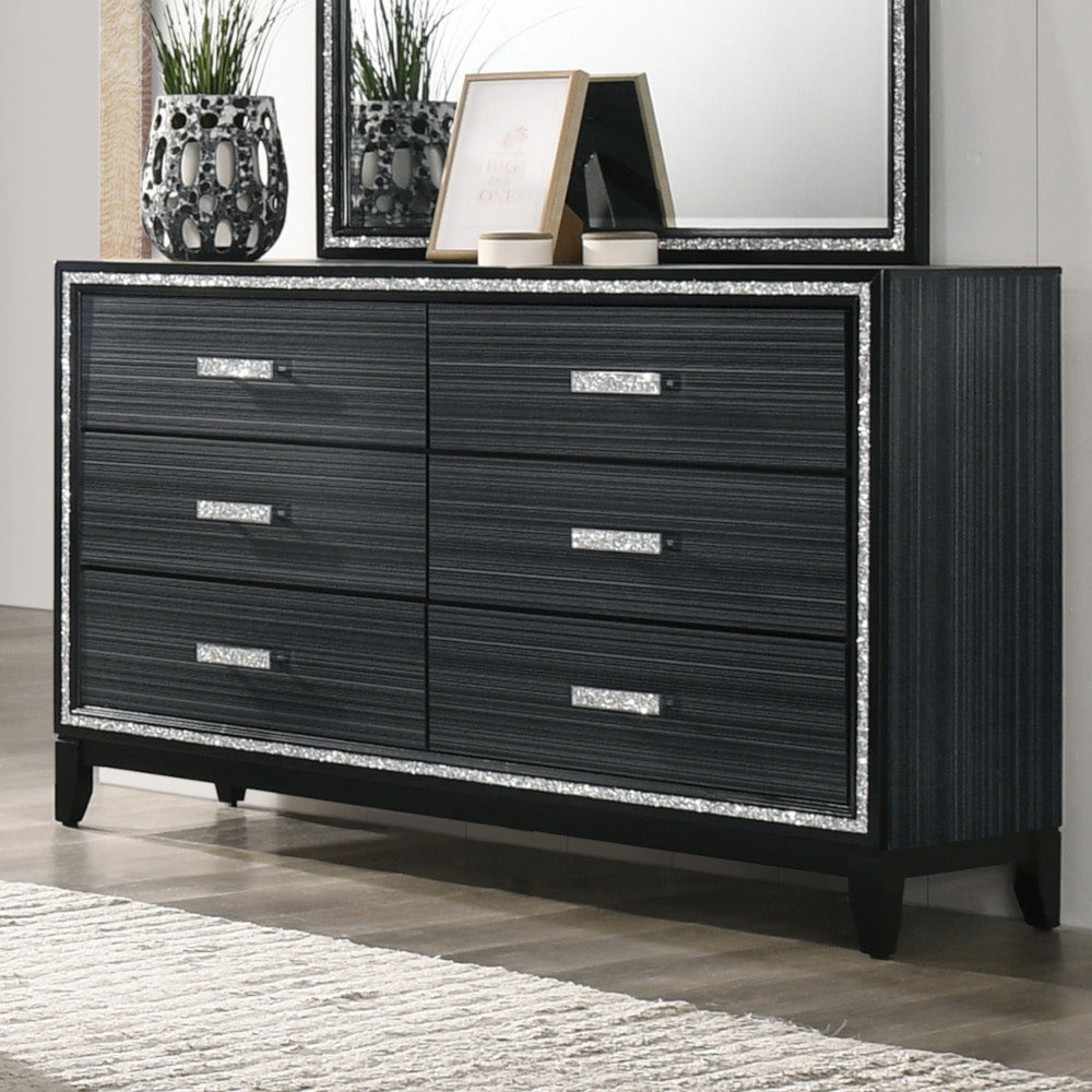 ACME Furniture Dressers - ACME Haiden Dresser, Weathered Black Finish
