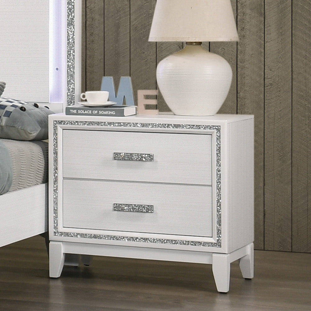 ACME Nightstands & Side Tables - ACME Haiden Nightstand, White Finish