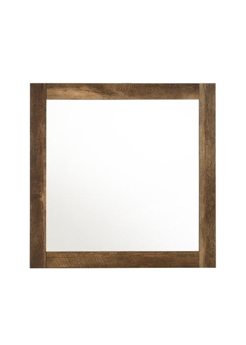 ACME Mirrors - ACME Morales Mirror, Rustic Oak Finish