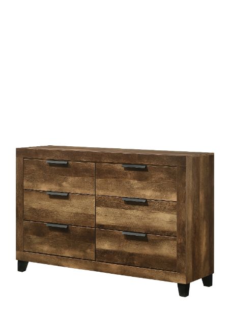 ACME Furniture Dressers - ACME Morales Dresser, Rustic Oak Finish