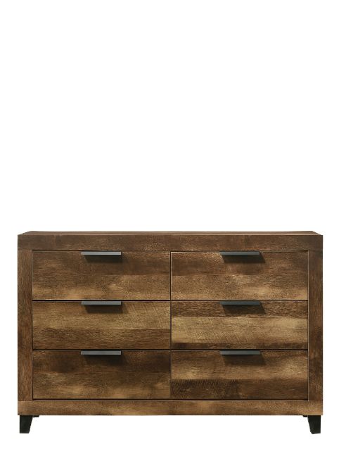 ACME Furniture Dressers - ACME Morales Dresser, Rustic Oak Finish