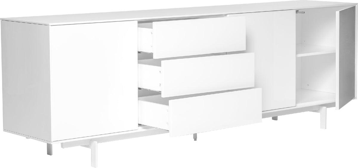 Euro Style Buffets & Cabinets - Birmingham 84" Sideboard High Gloss White