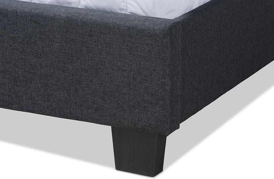 Wholesale Interiors Beds - Ansa King Bed Dark Gray & Black