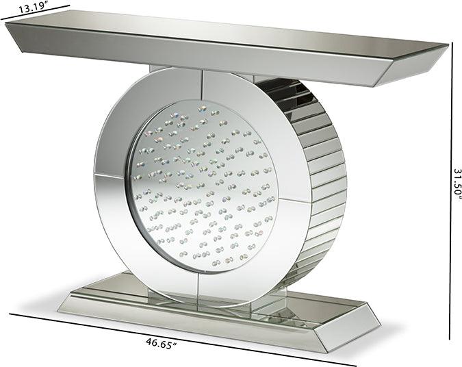 Wholesale Interiors Consoles - Cagney Hollywood Regency Glamour Style Mirrored Console Table