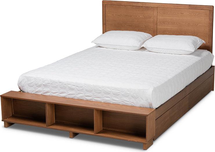Wholesale Interiors Beds - Tamsin Queen Storage Bed Ash Walnut