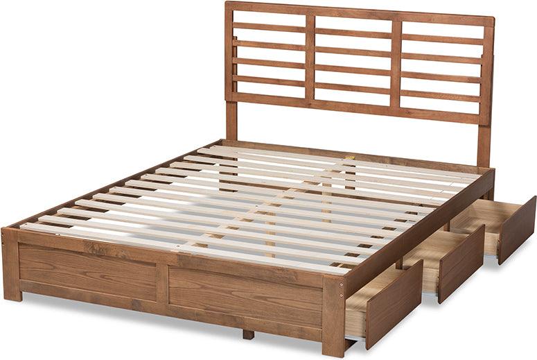 Wholesale Interiors Beds - Piera Queen Storage Bed Ash walnut