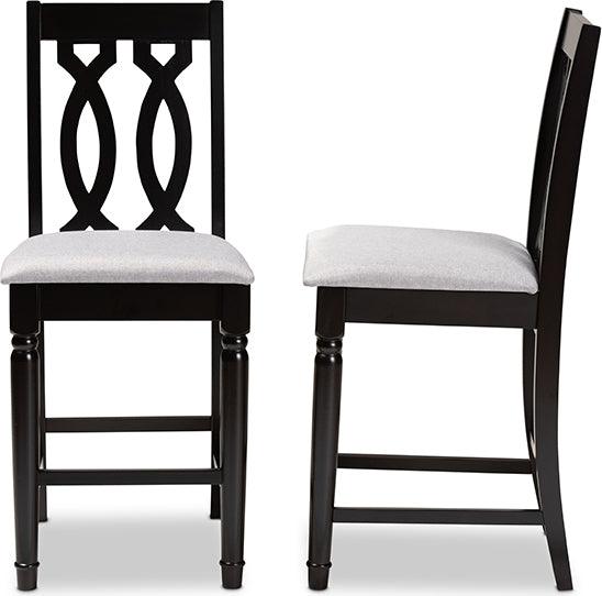 Wholesale Interiors Barstools - Darcie Bar Stool Gray & Espresso (Set of 2)