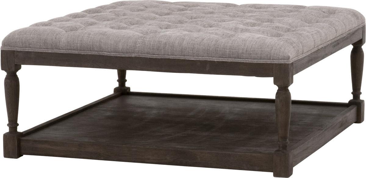 Essentials For Living Coffee Tables - Cambridge Square Upholstered Coffee Table Drift Matte Brown Oak E