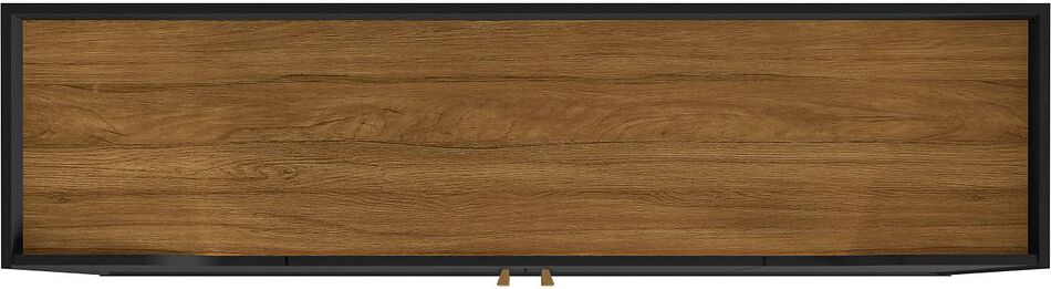 Manhattan Comfort Buffets & Cabinets - Addie 53.54 Sideboard in Matte Black and Cinnamon