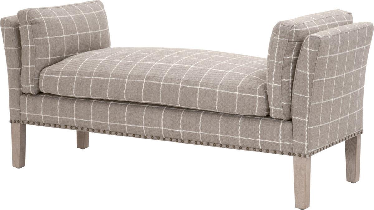 Essentials For Living Benches - Warner Bench Windowpane Pebble