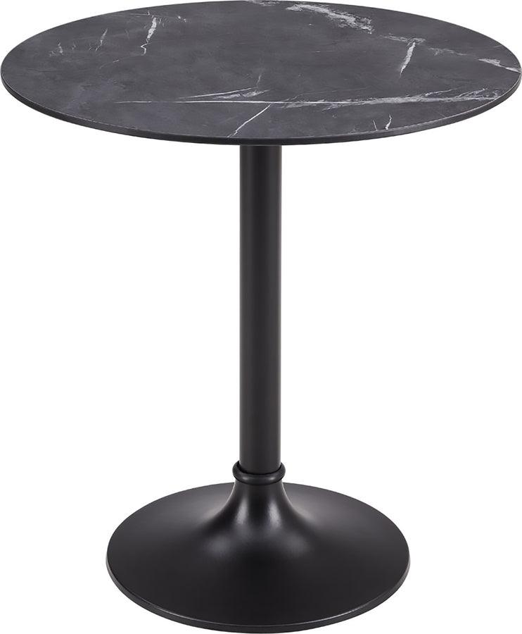 Euro Style Dining Tables - Jannie 30" Bistro Table in Black with Black Column and Base