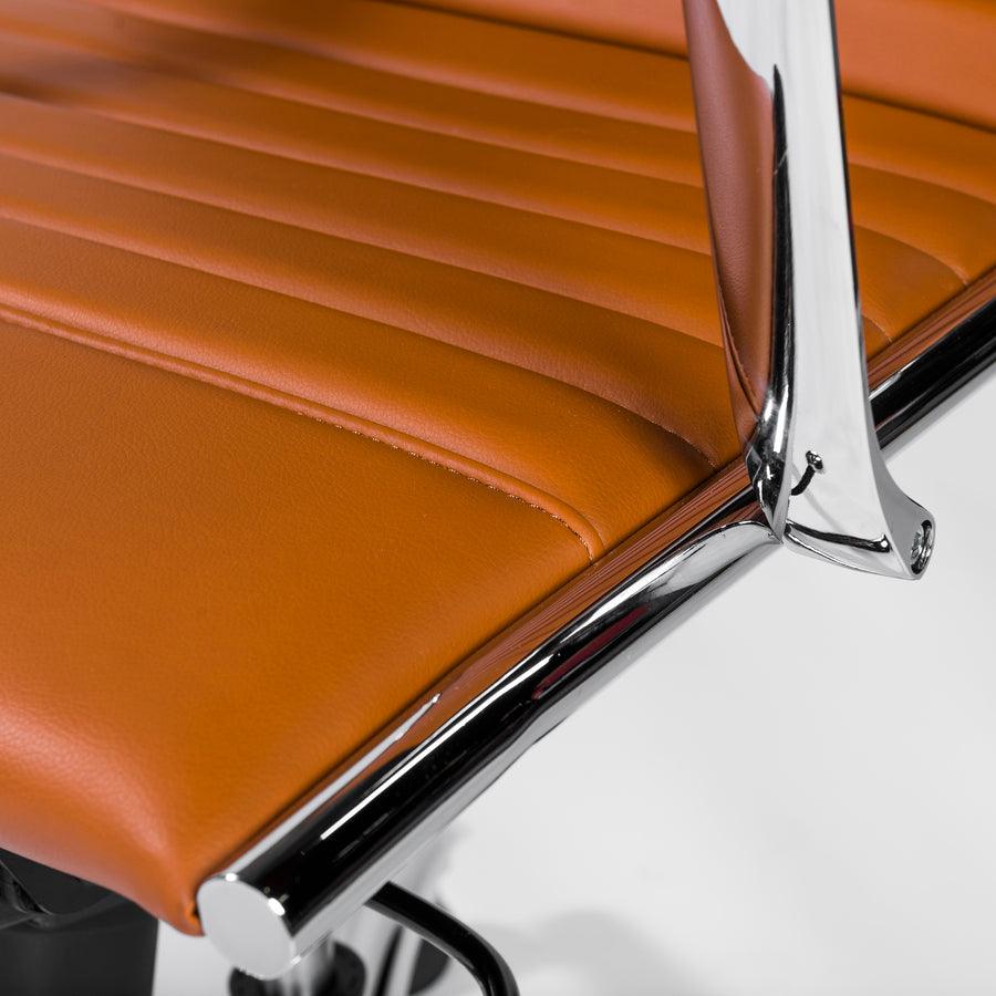 Euro Style Task Chairs - Dirk High Back Office Chair Cognac