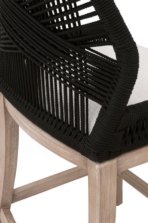 Essentials For Living Dining Chairs - Loom Limited Edition Counter Stool - Black Rope White Speckle Natural Gray